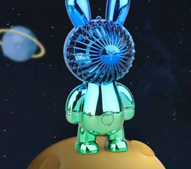 Handheld Fan Rechargeable Natural Wind Electroplating ( random color)