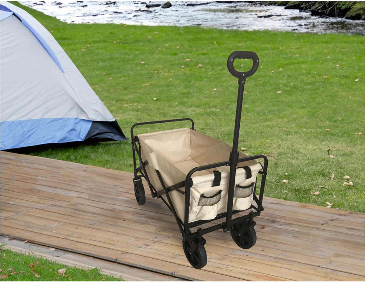 Anchor Heavy Duty Folding Utility Wagon Cart for Camping Outdoor Shopping
