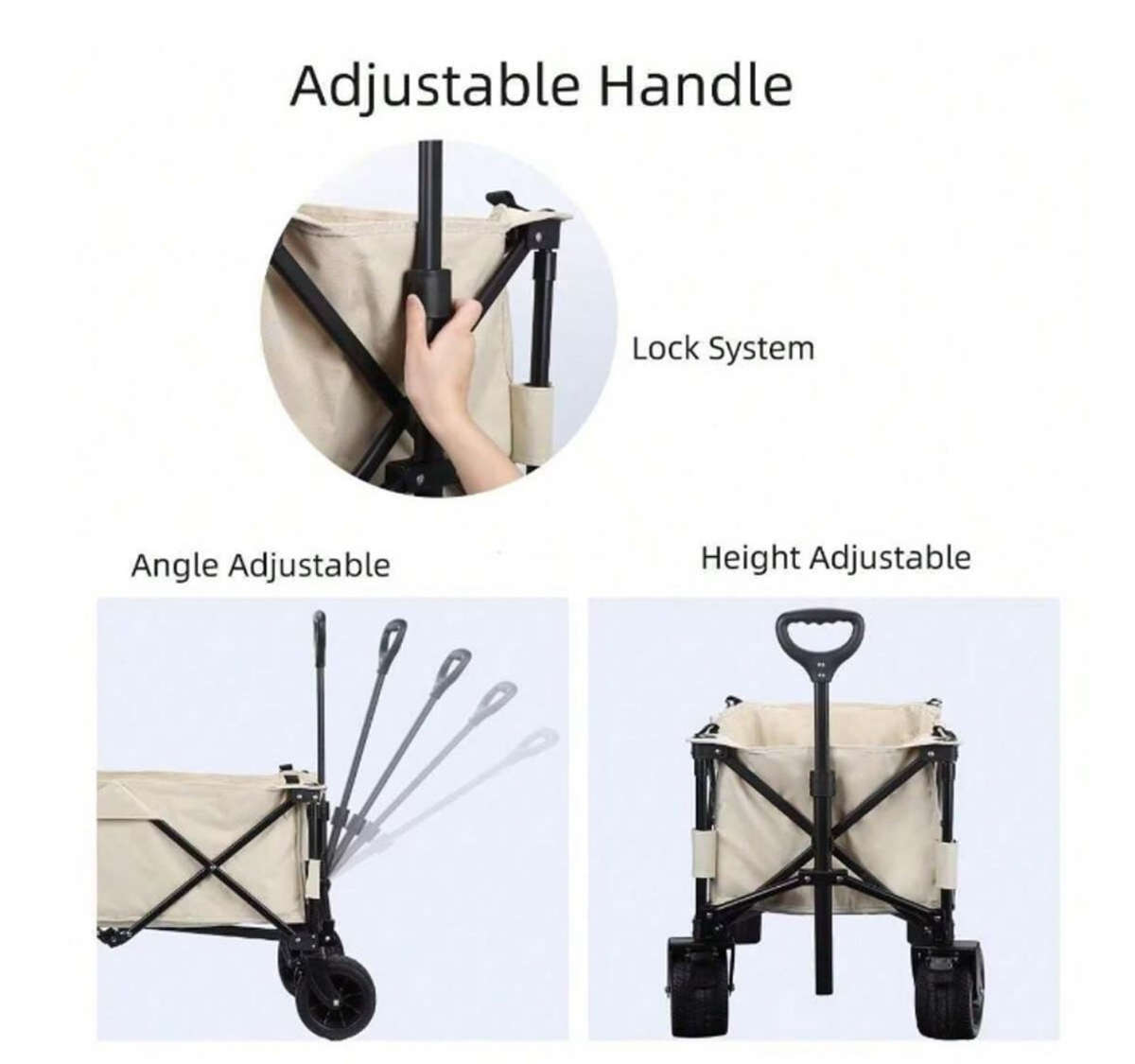 Anchor Heavy Duty Folding Utility Wagon Cart for Camping Outdoor Shopping