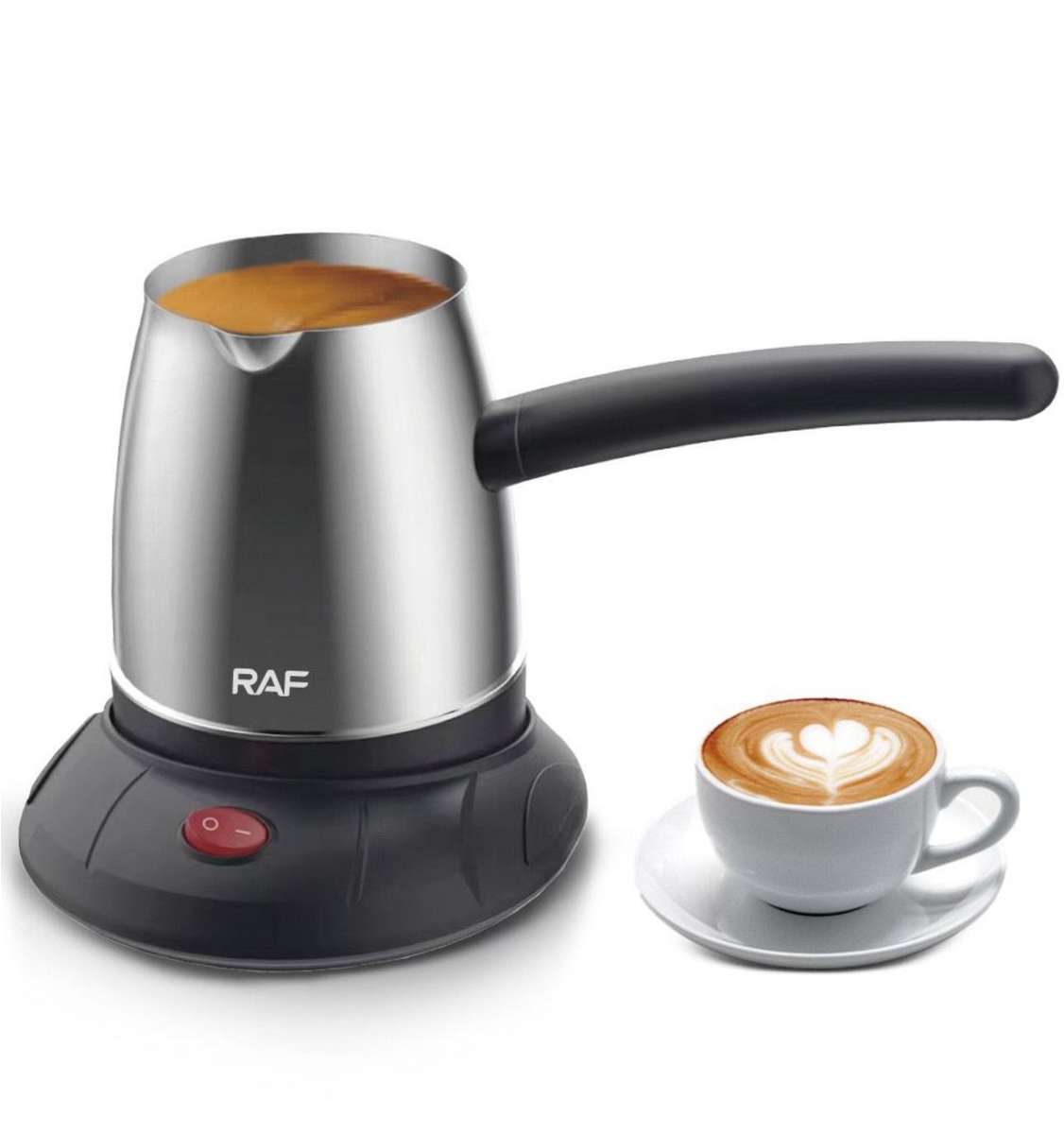 RAF Stainless Steel 0.5L 600w Turkish Coffee Maker Electric Coffee Pot