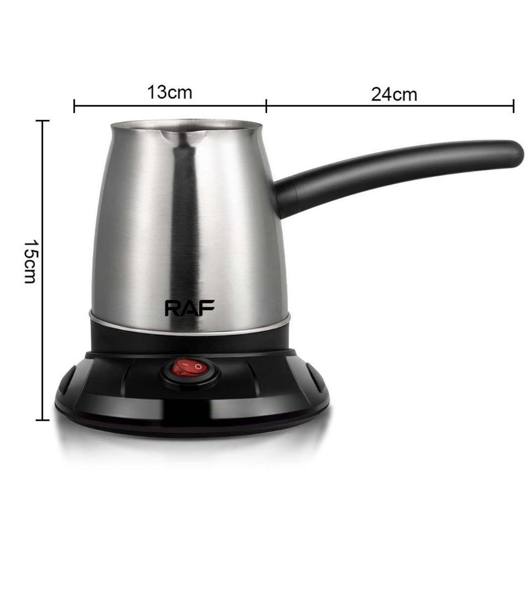 RAF Stainless Steel 0.5L 600w Turkish Coffee Maker Electric Coffee Pot