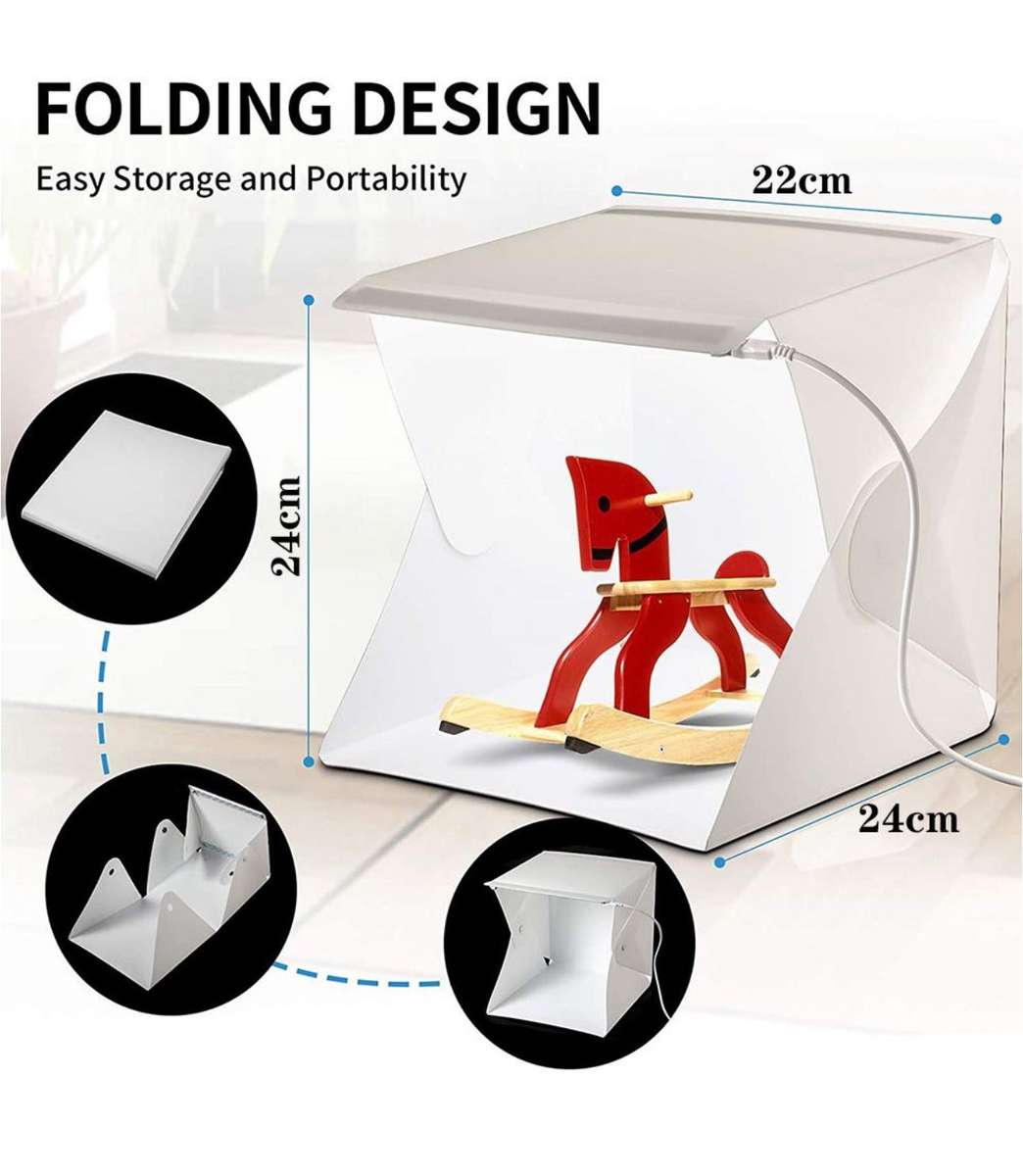 Portable Magnet Folding Mini LED Lightbox Photo Studio Box