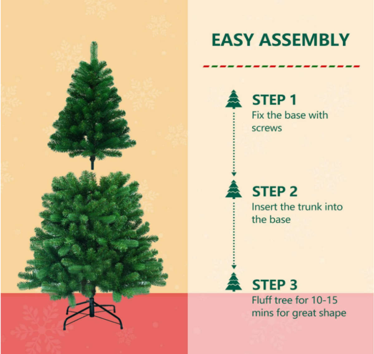 Timeless Evergreen Artificial Christmas Tree - 210 cm
