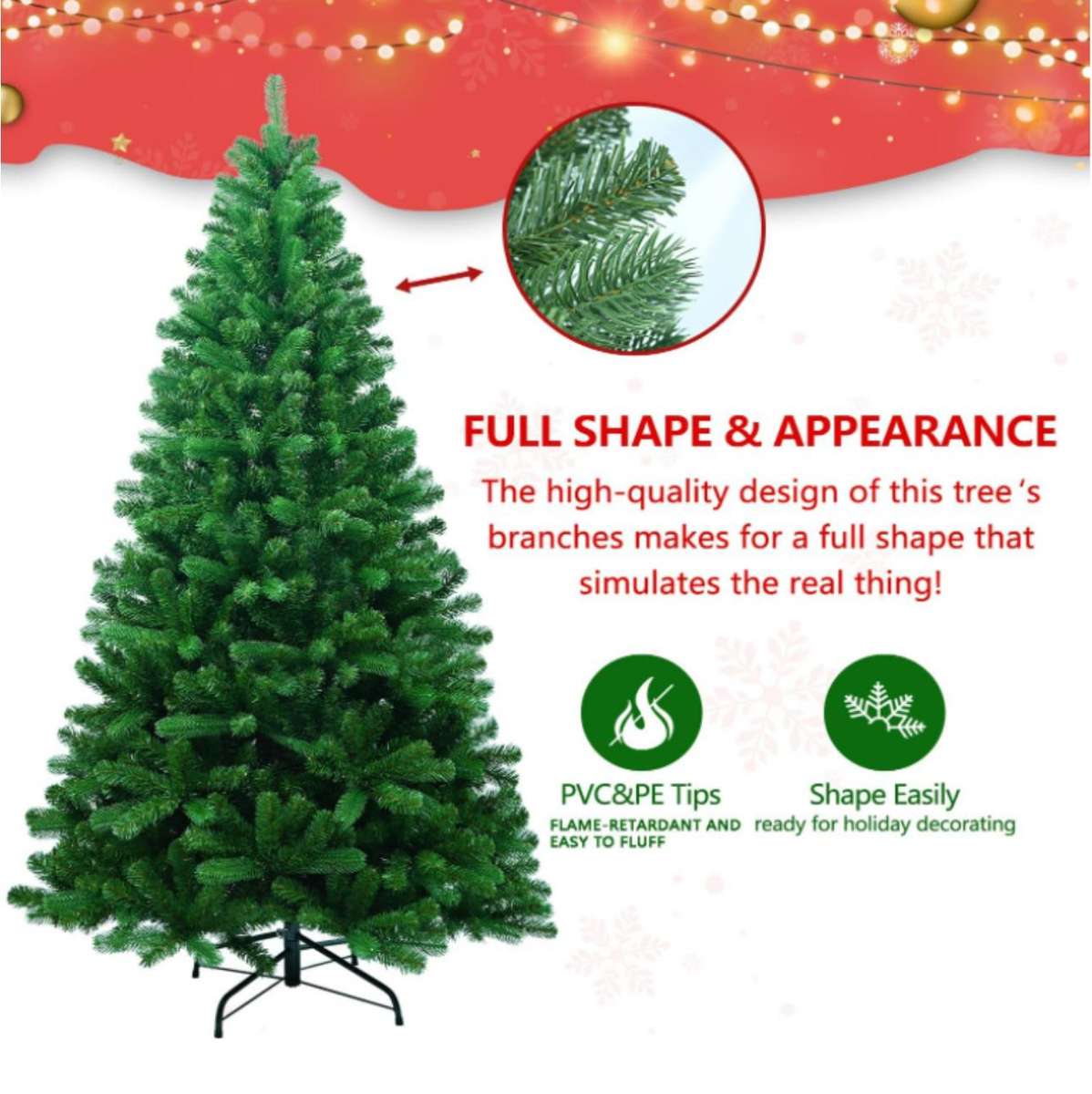 Timeless Evergreen Artificial Christmas Tree - 210 cm
