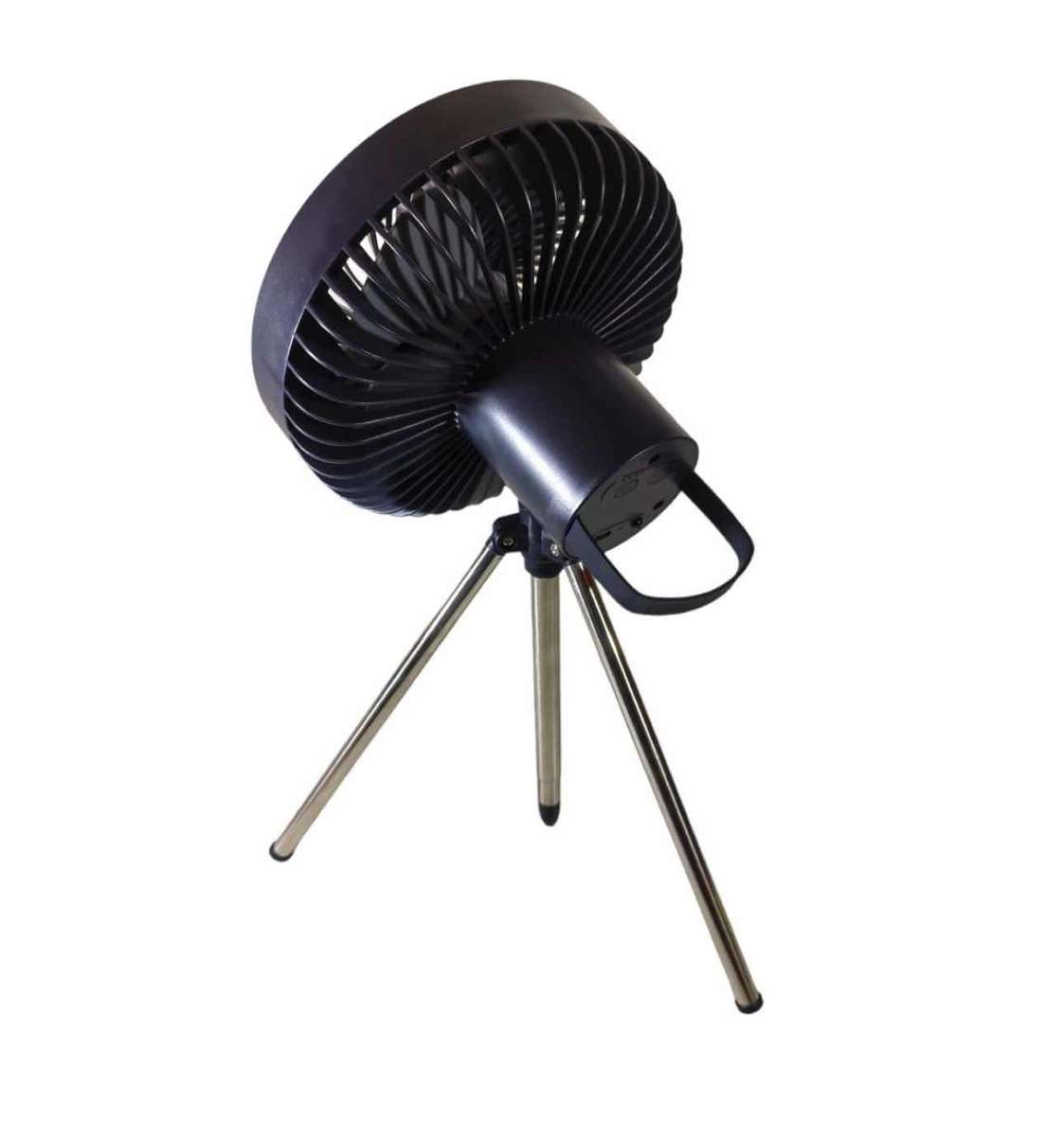Outdoor Rechargeable Portable Fan with LED Light + Remote + Stand -4000mah