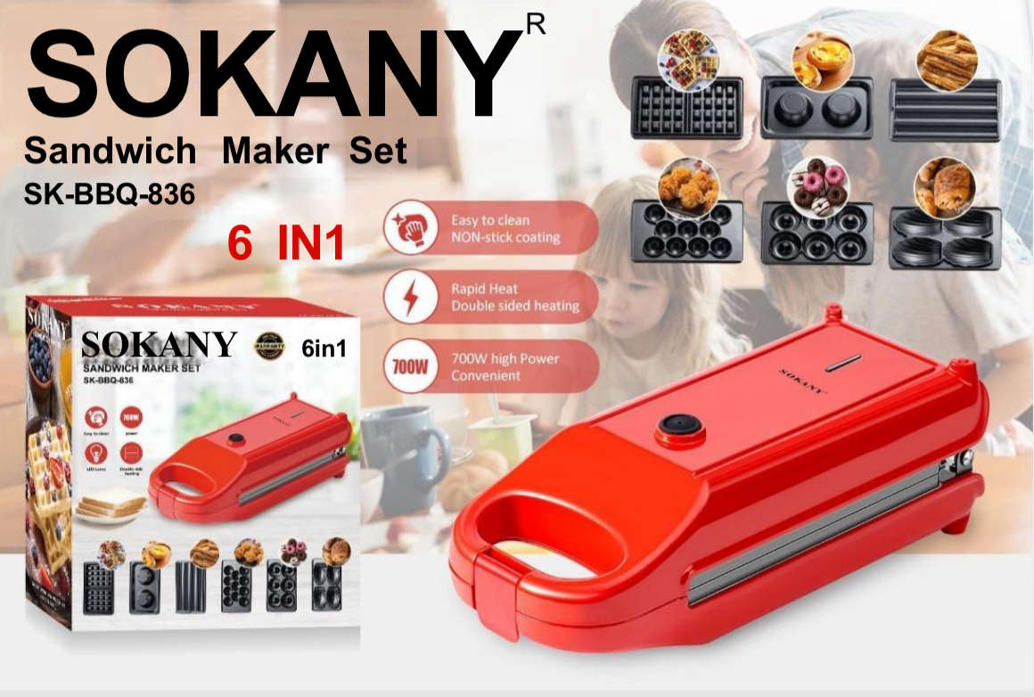 SOKANY Sandwich maker set 6in1