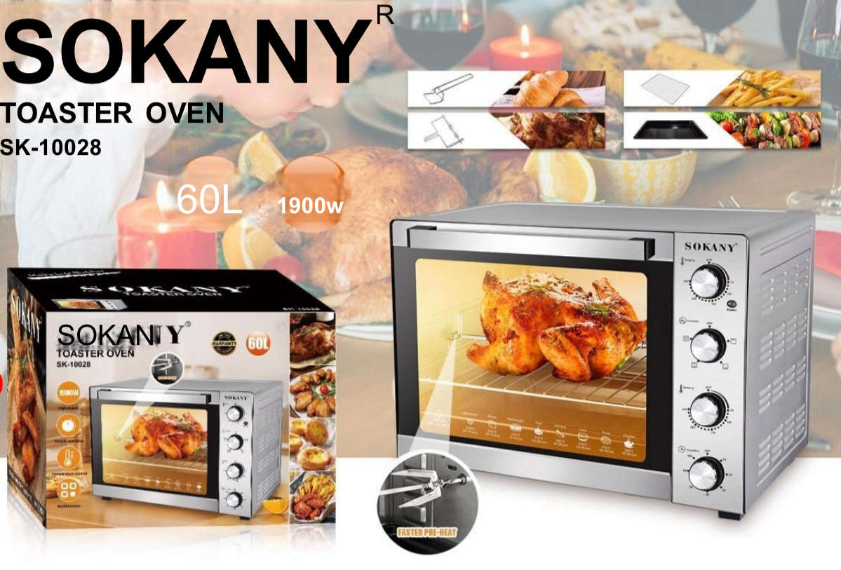 SOKANY TOASTER OVEN 60L 1900W