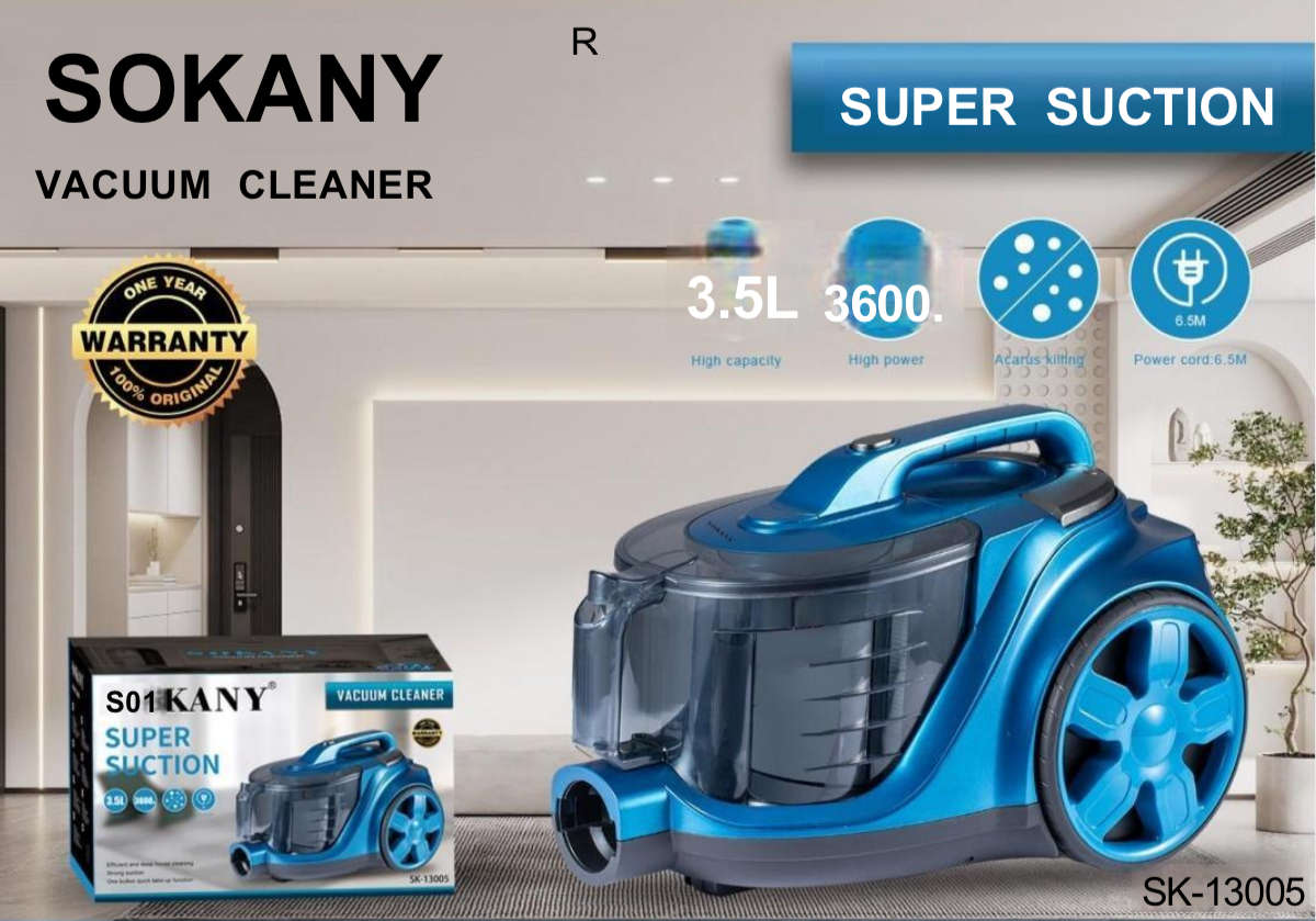 SOKANY VACUUM CLEANER 3.5L 3600W