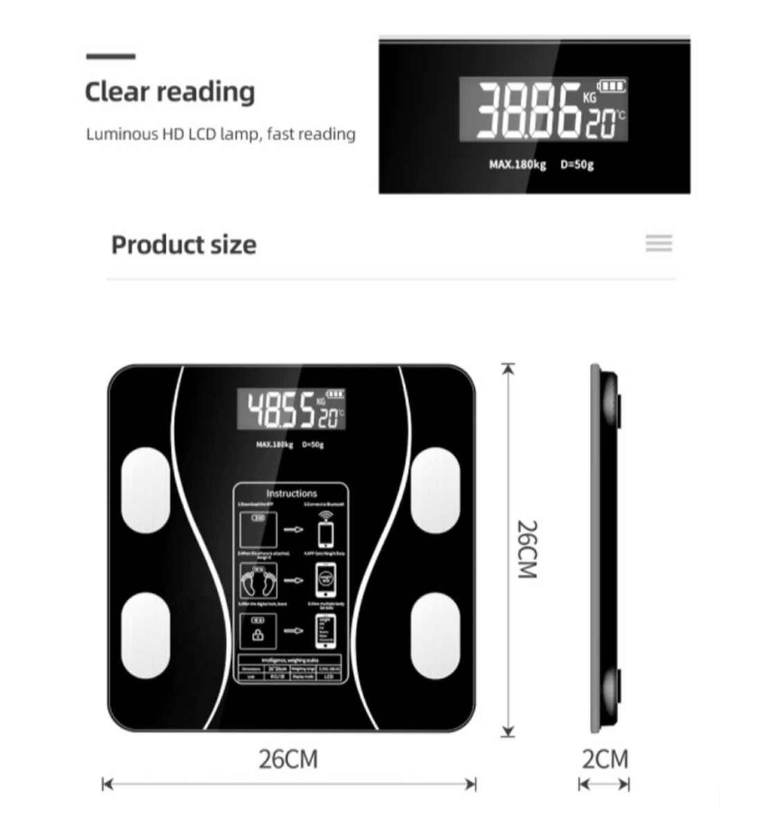 SOKANY Smart Home Bathroom Digital Scales