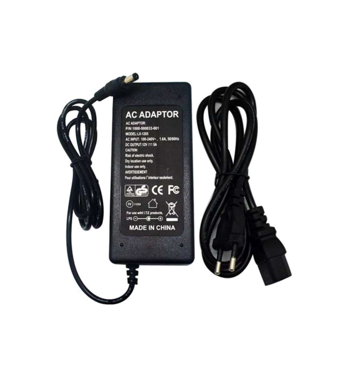 12V 5A AC & DC Power Supply Adapter
