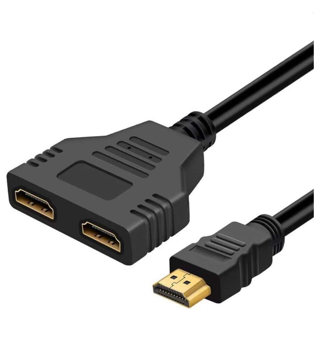 HDMI Splitter 1 In 2 Out Cable Adapter 1080P Display Duplicator