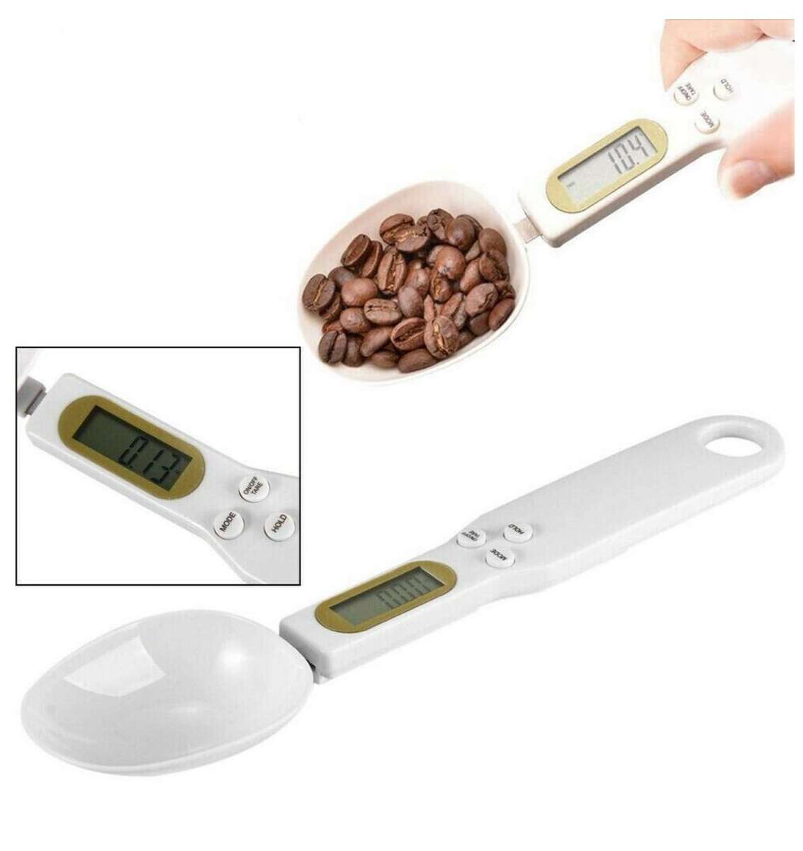Electronic Measuring Scale Spoon For Grams & Milligrams - White