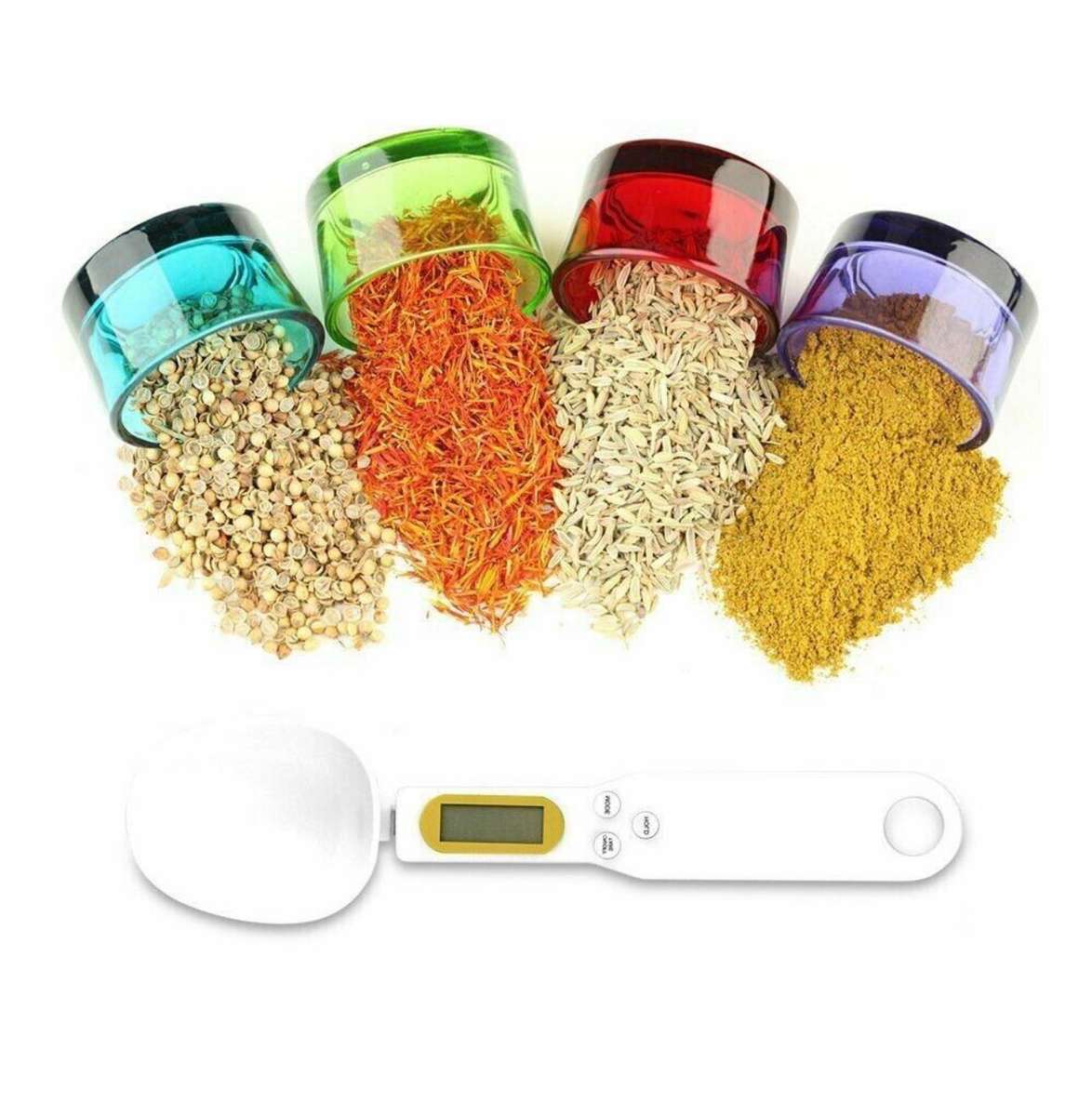 Electronic Measuring Scale Spoon For Grams & Milligrams - White