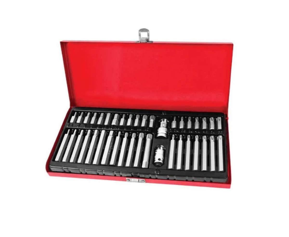 40 Piece Hex Spline Star Torx Socket Bit Set