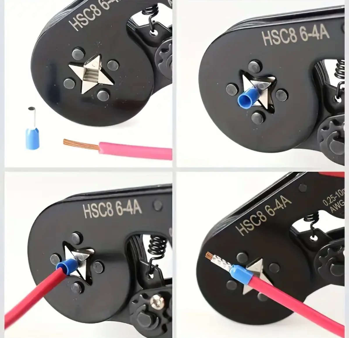 Crimper Plier with 1200 Piece Insulated Uninsulated Wire End Ferrules Set