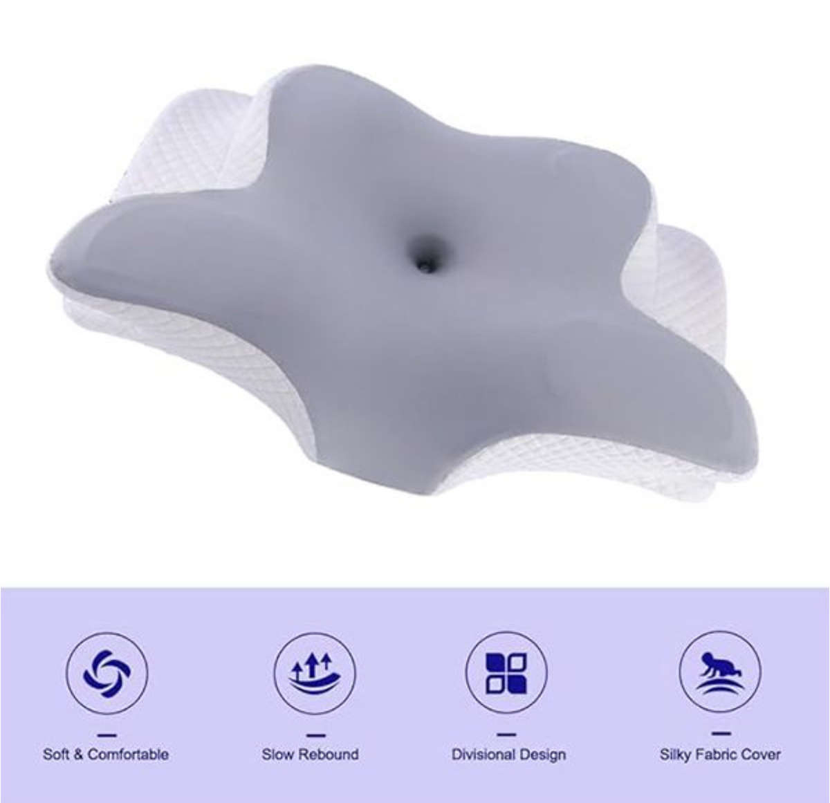 Orthopedic Premium Memory Foam Pillow for Neck and Shoulder- Hypoallergenic