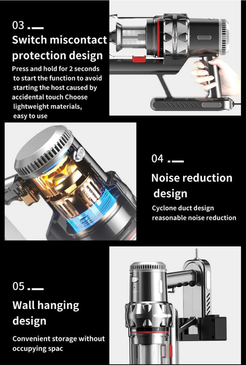 Sokany - Wireless Super Suction Advance Vertical Vacuum Cleaner (sk-3377)