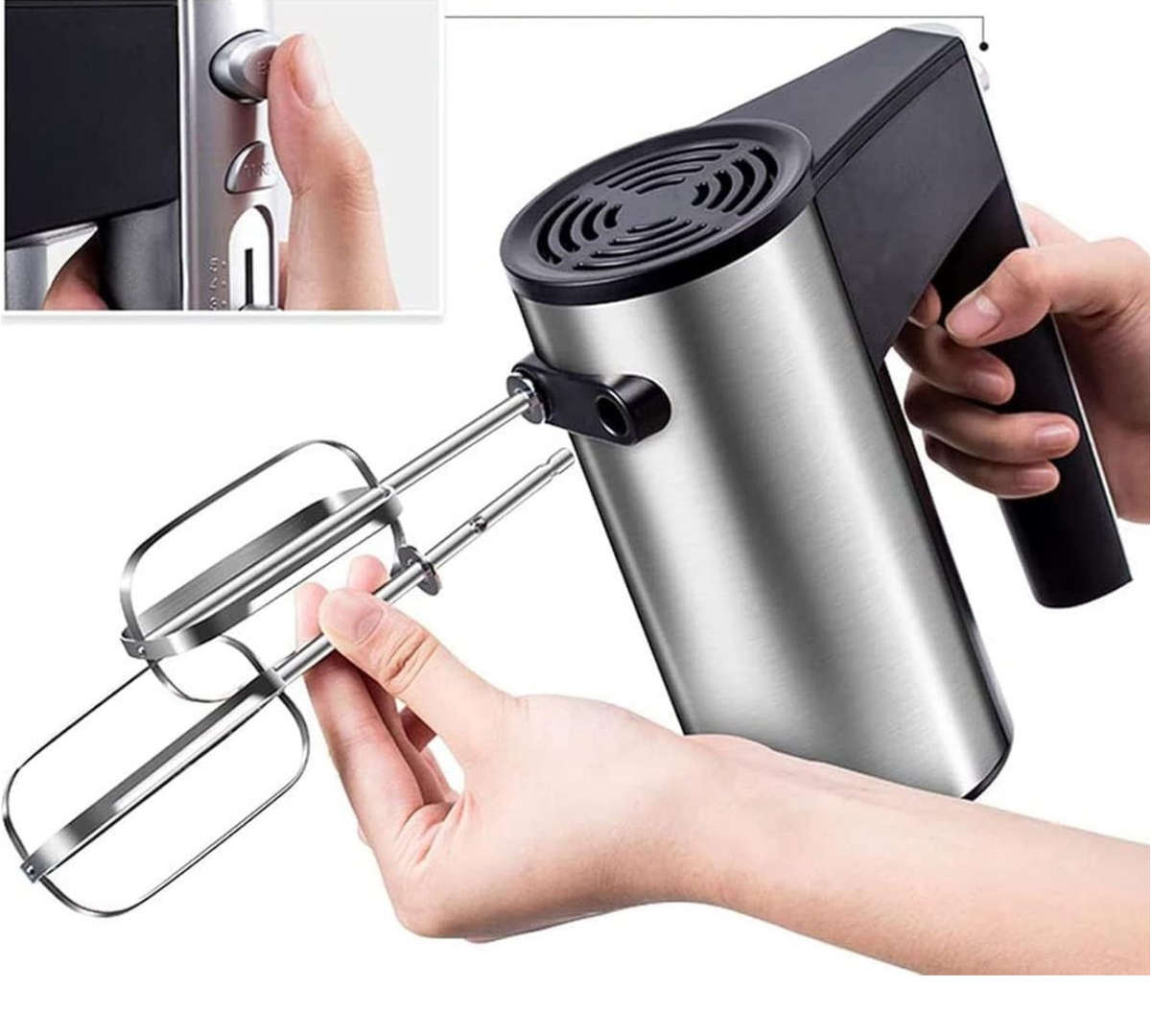 Sokany - 5 Speed 300W Stainless Steel Hand Mixer