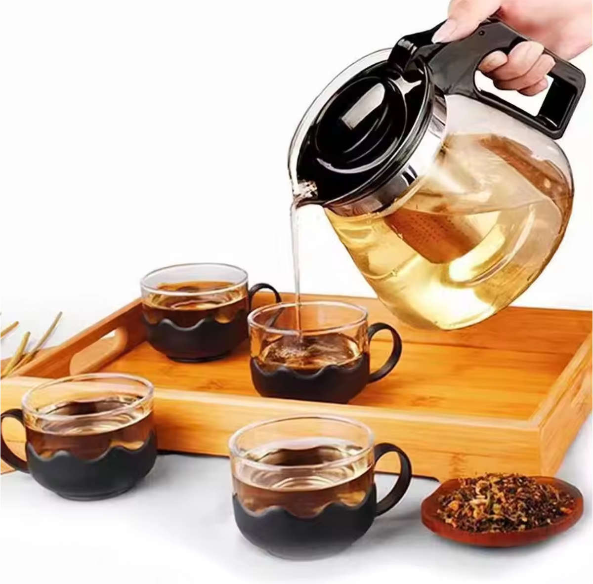 Glass Teapot Tea Cup, Tea Separation Tea Set With Filter Screen