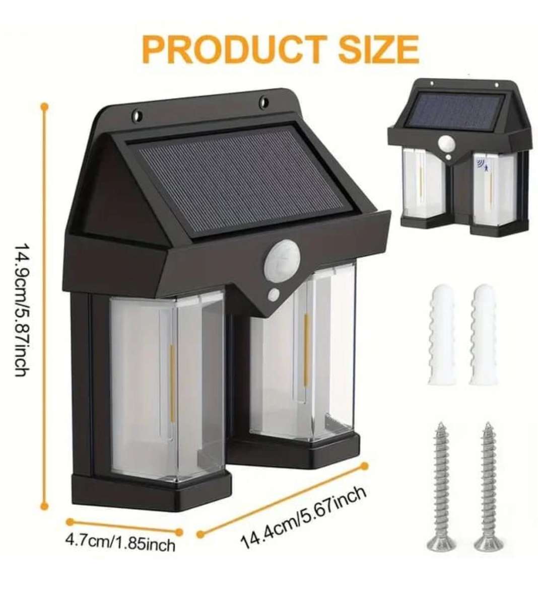 LED Solar Bulb Light Outdoor Solar Lamp Motion Sensor Waterproof Light