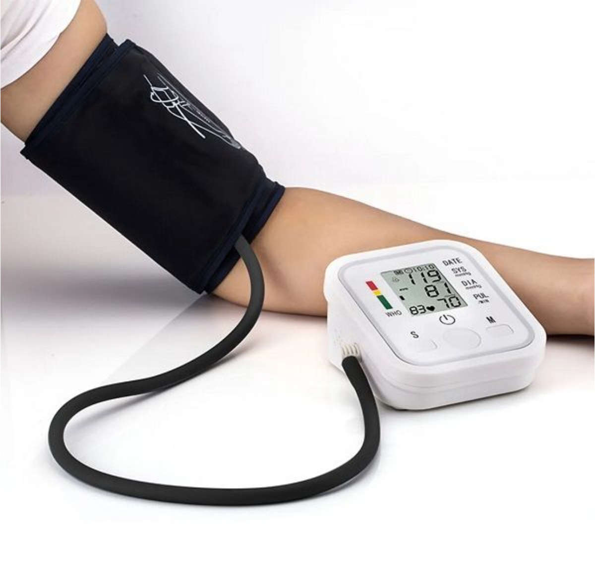 Digital Blood Pressure Monitor Upper Arm Automatic BP Machine Pulse Meter