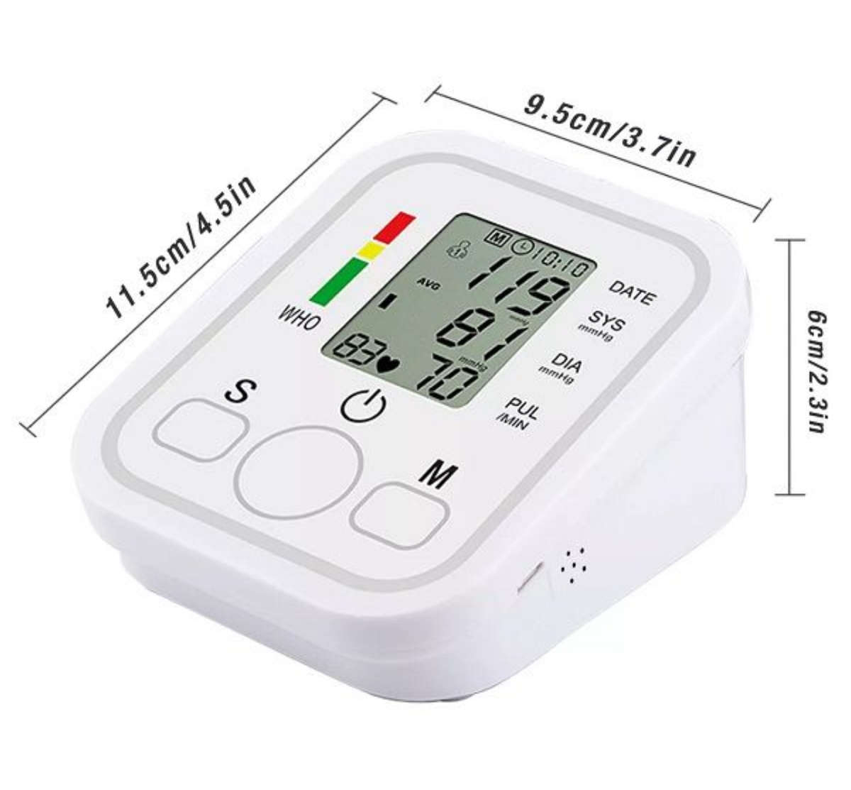 Digital Blood Pressure Monitor Upper Arm Automatic BP Machine Pulse Meter