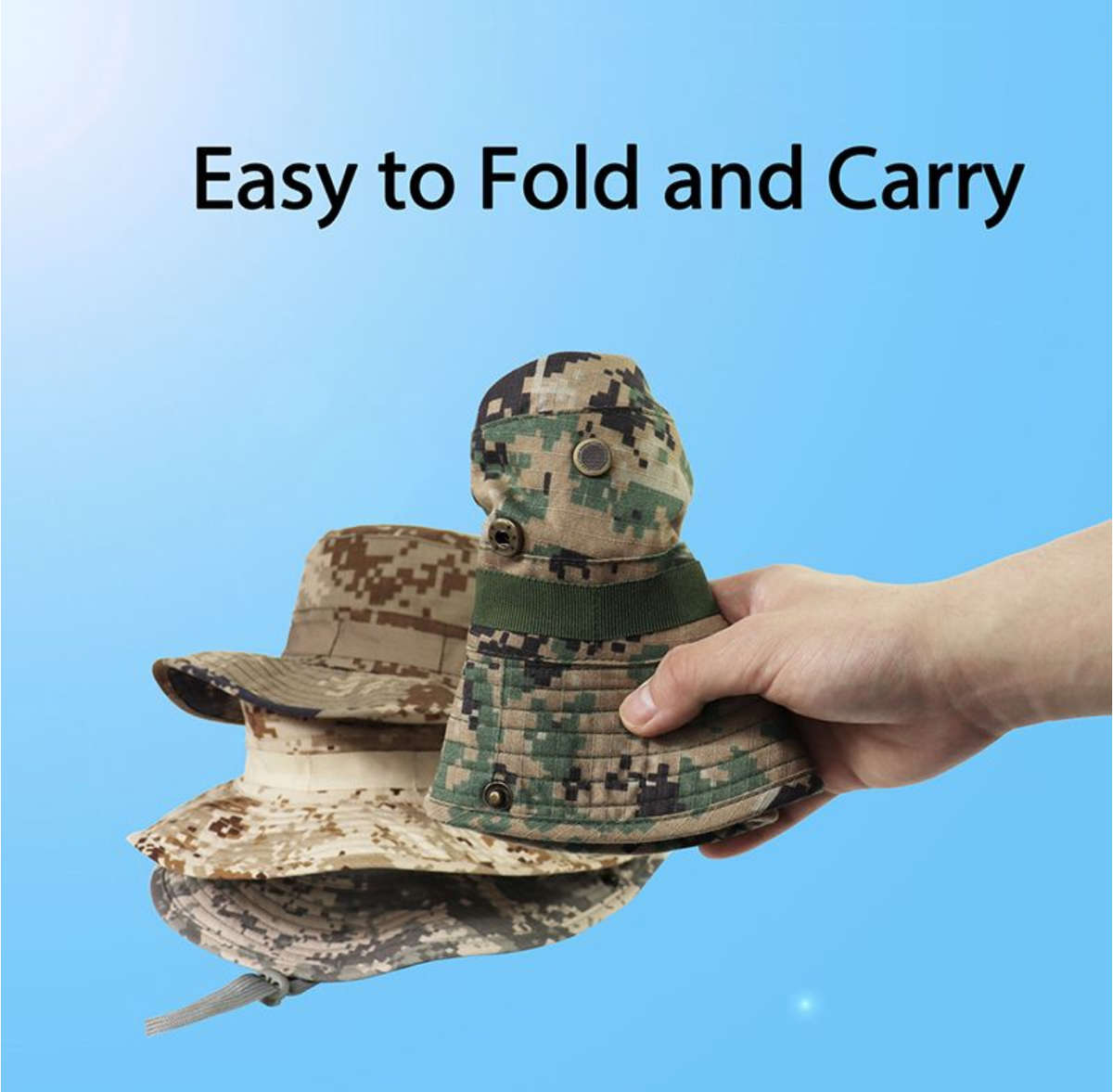 Hiking and Camping Camouflage Brimmed Sun Hat - CP Camouflage