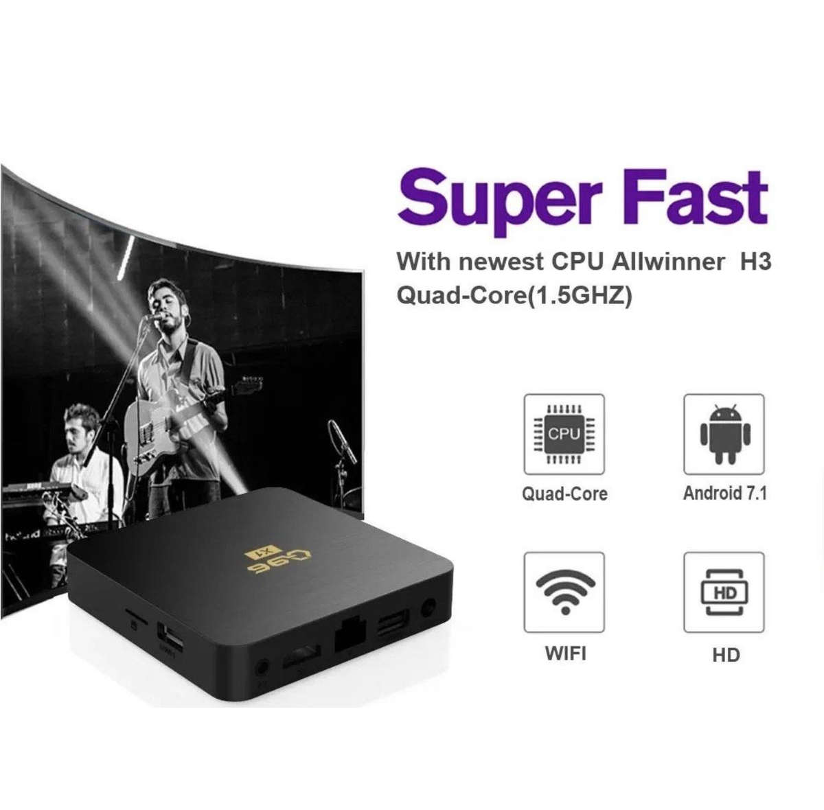 Q96 X1 TV Box Android 13.1, 8GB+128G