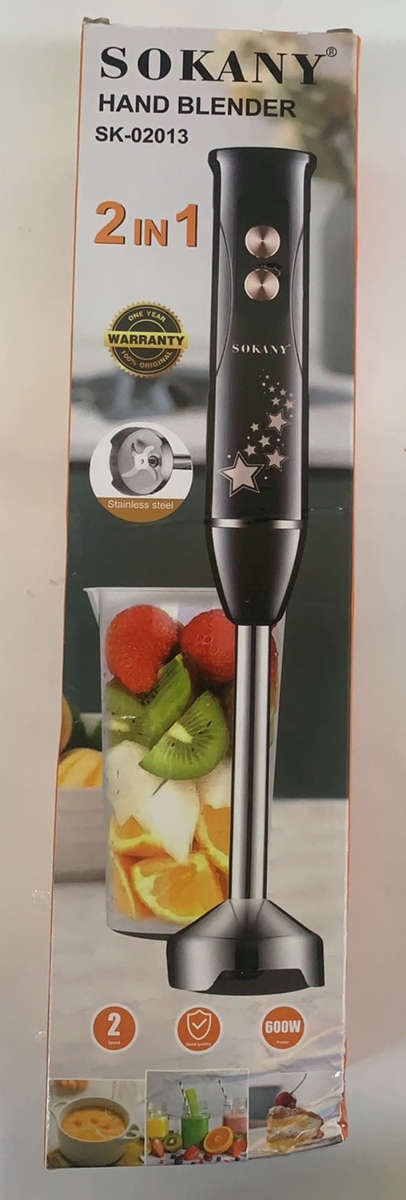 Sokany - High Quality Stick Blender with Whisk & Grinder Attachment