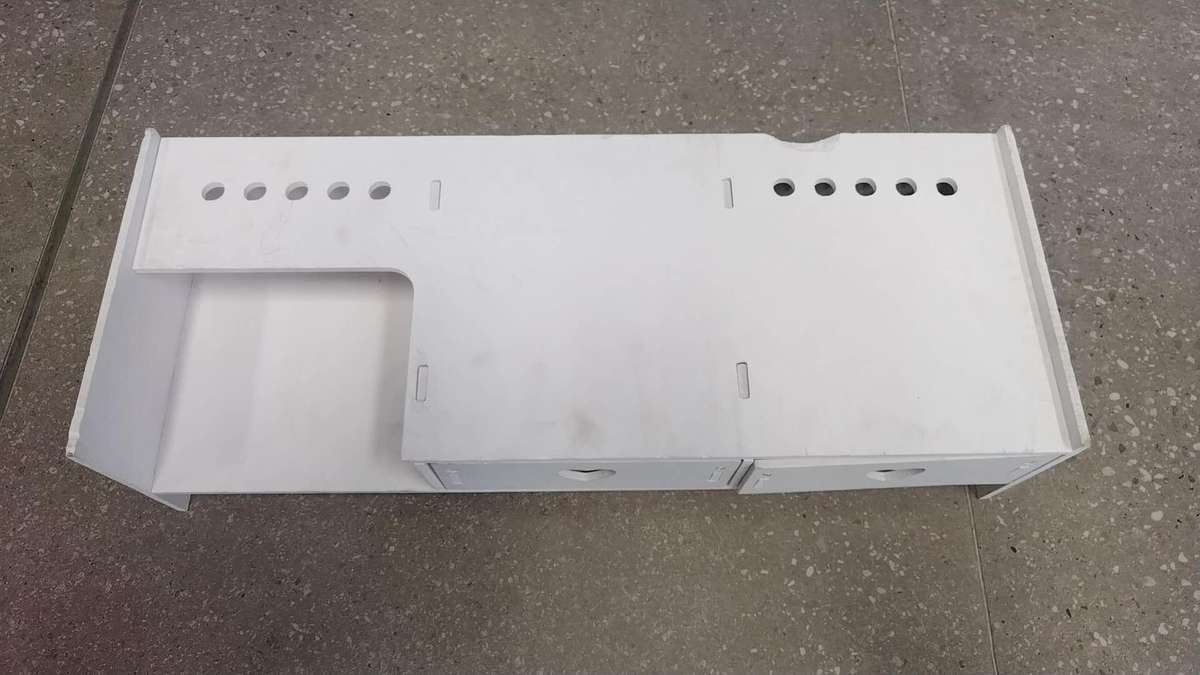 White Portable Smart Monitor Riser Stand With 2 Drawers