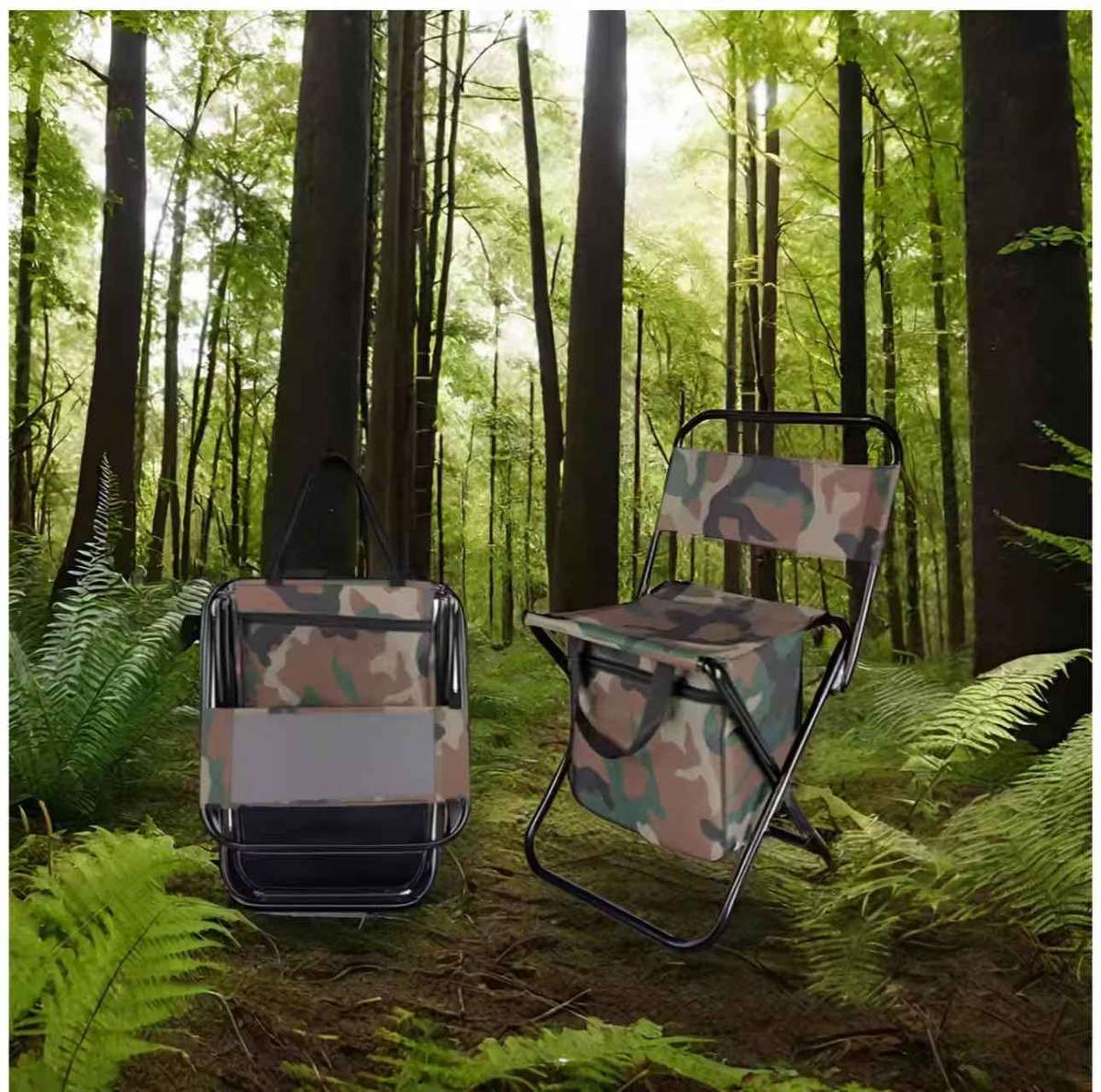 Multi-Purpose Portable Folding Camping/Fishing Chair with Storage