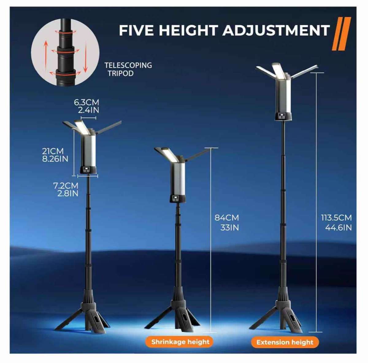 LED Work Light with Portable Folding Stand