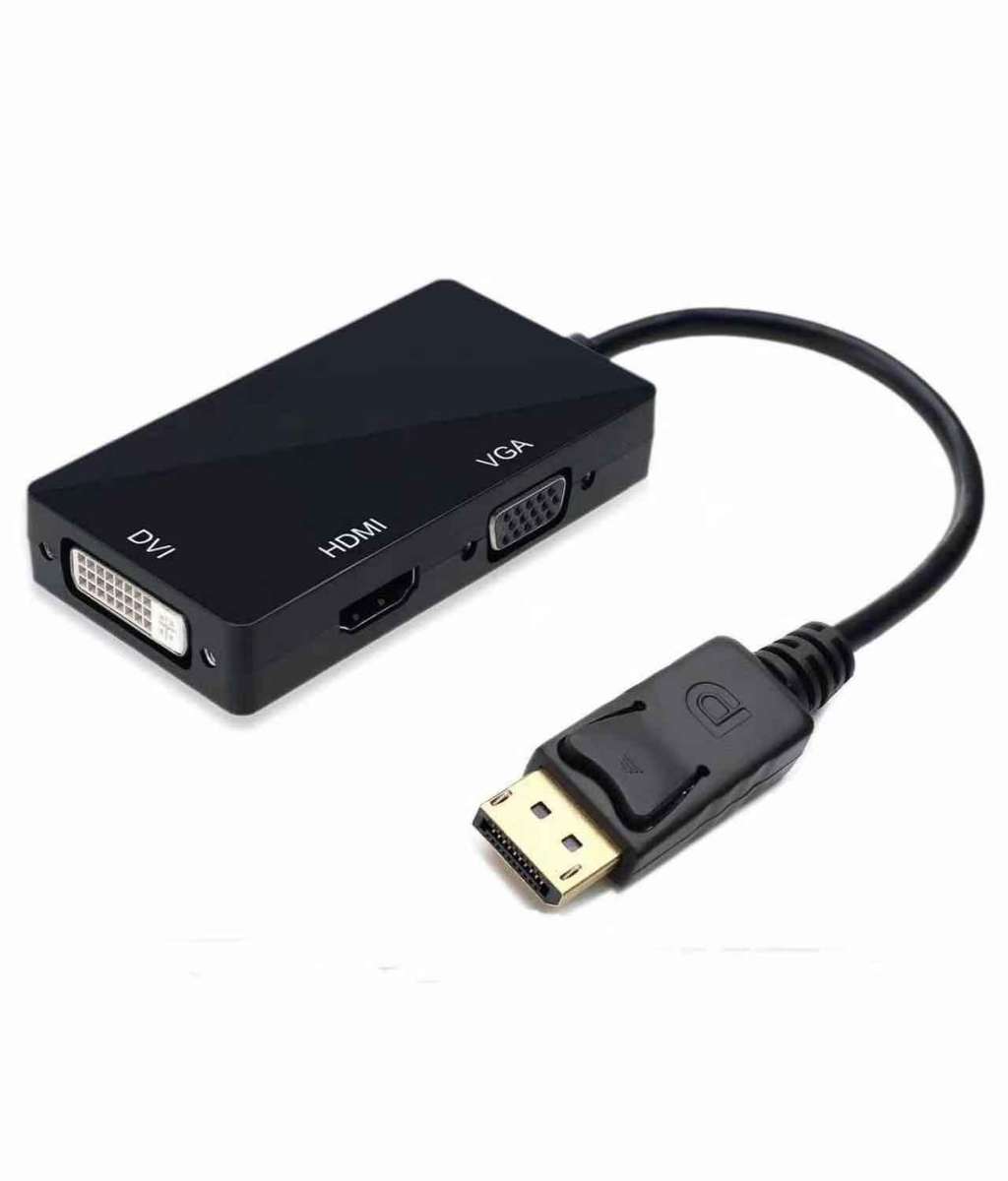 Displayport Dp to HDMI/DVI/VGA - 3-in-1 Adapter Converter