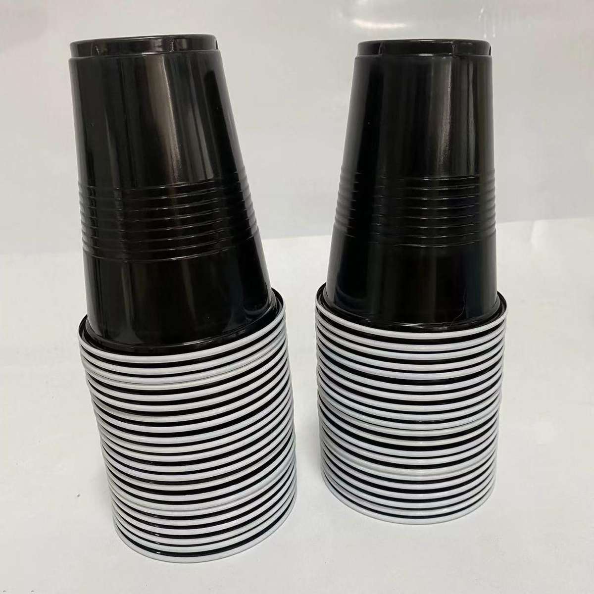 Party 50PCS 16oz/500ml Plastic Party Cups Disposable Plastic Cup S-Black