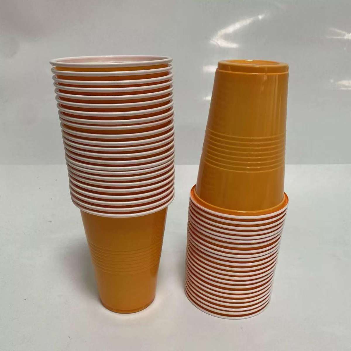 Party 50PCS 16oz/500ml Plastic Party Cups Disposable Plastic Cup S-orange