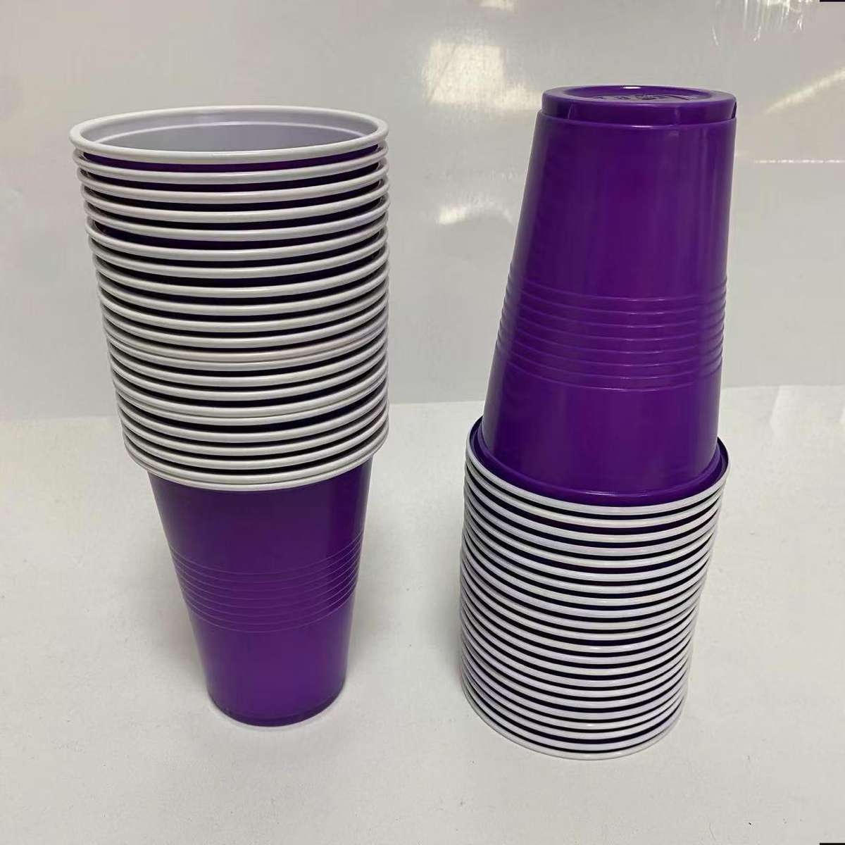 Party 50PCS 16oz/500ml Plastic Party Cups Disposable Plastic Cup S-Purple