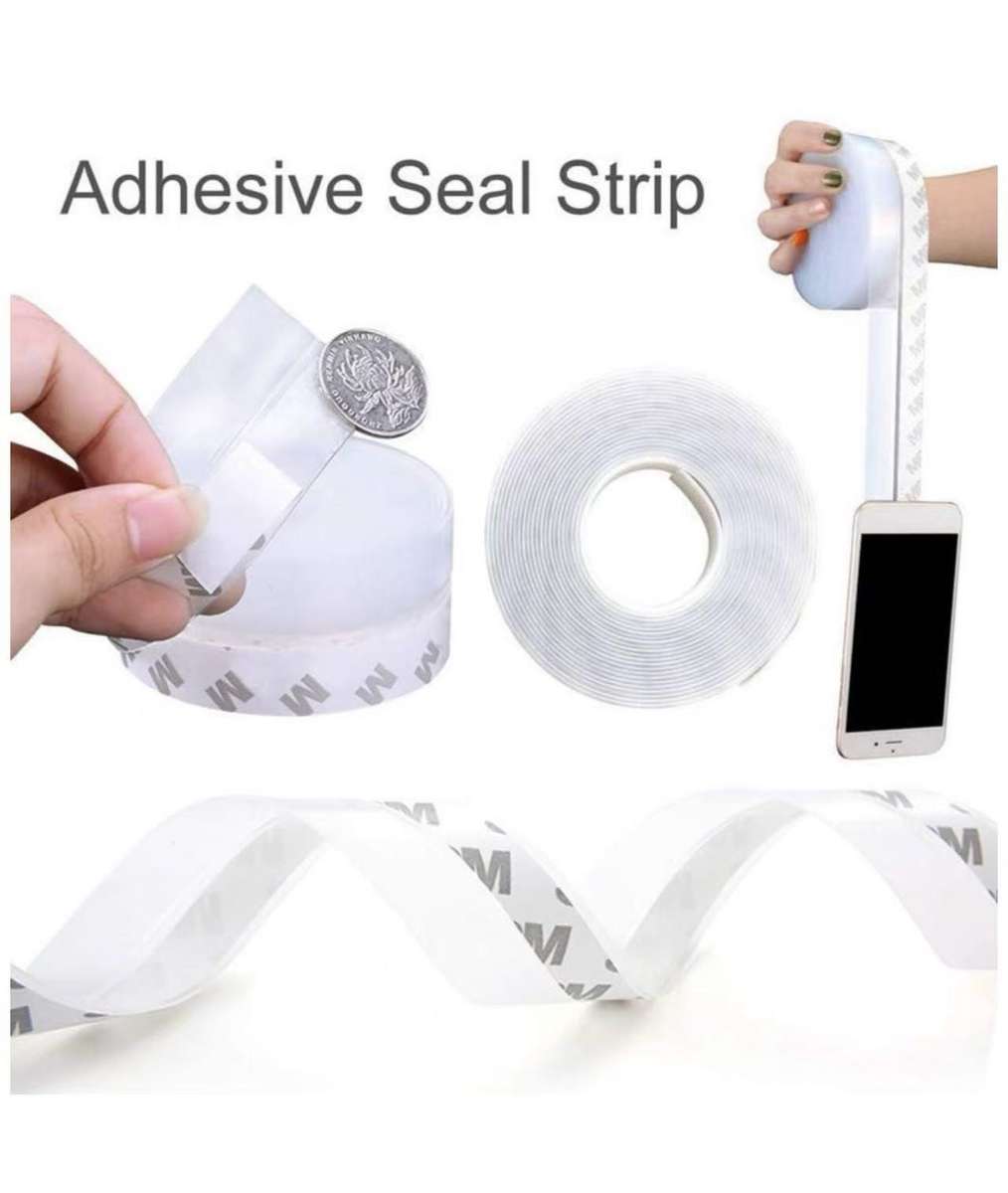 Self Adhesive Doors and Windows Silicon Insulating Strip - 2 Rolls 6 Foot