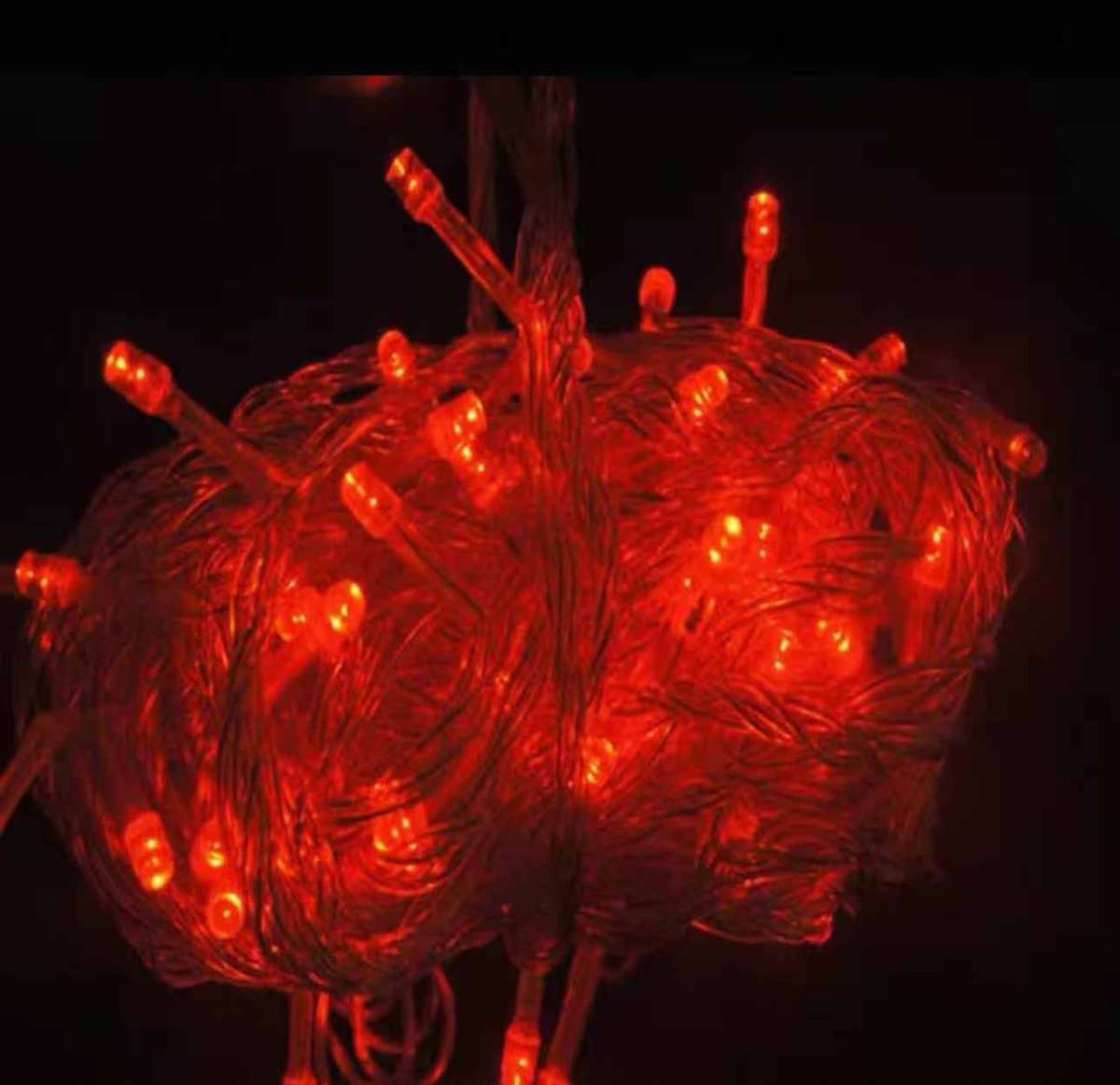 Christmas LED String Decorative Wedding Party Fairy Lights 7M Extendable-RED