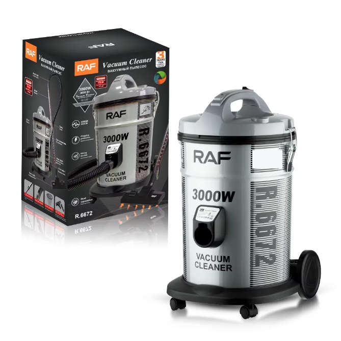 RAF 3000W Professional Vacuum Cleaner - Durable Metal Finish