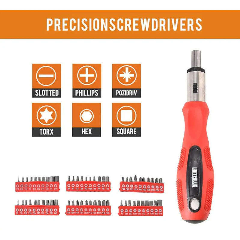 Professional 100-Piece Magnetic Screwdriver and Bit Set