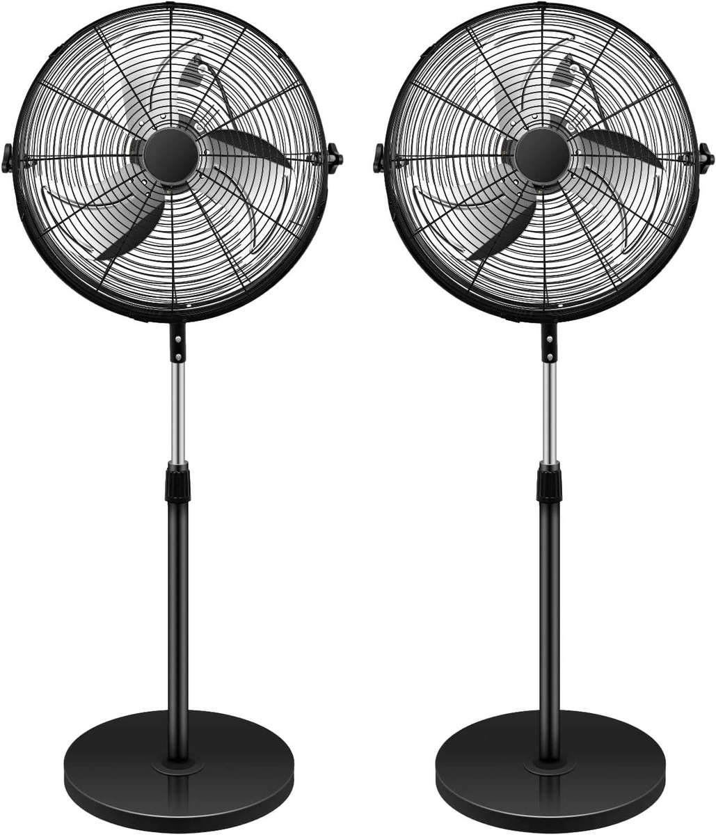 COMBO DEAL - 18 inch Oscillating Stand Fans - Pack of 2 - Steel Blades