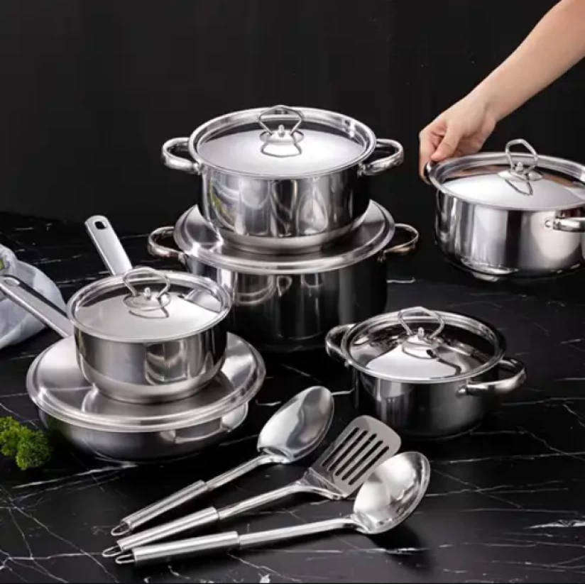 15pc Stainless Steel Pot Set