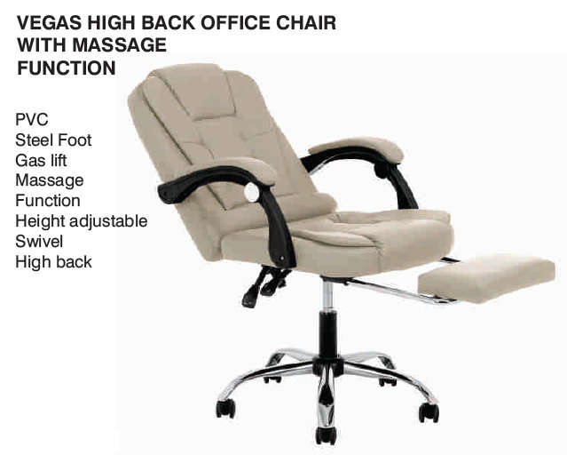 Vegas High Back Office Chair with Massage Function
