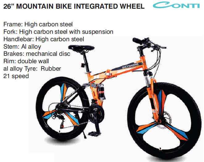 Conti 26`Carbon Steel Mountain Bike