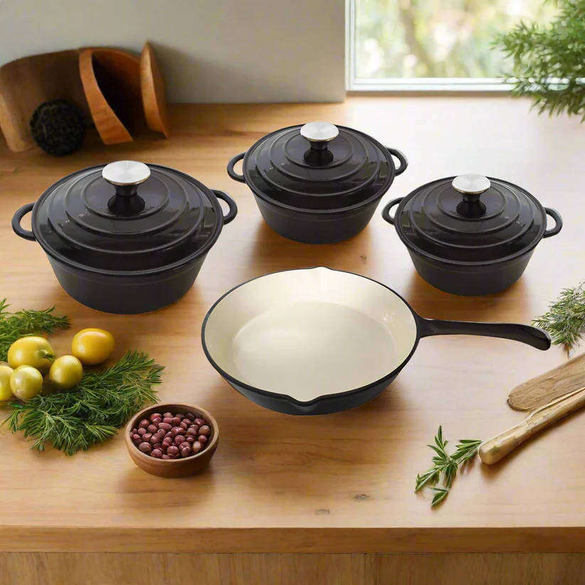 7-Piece Cast Iron Pot Set