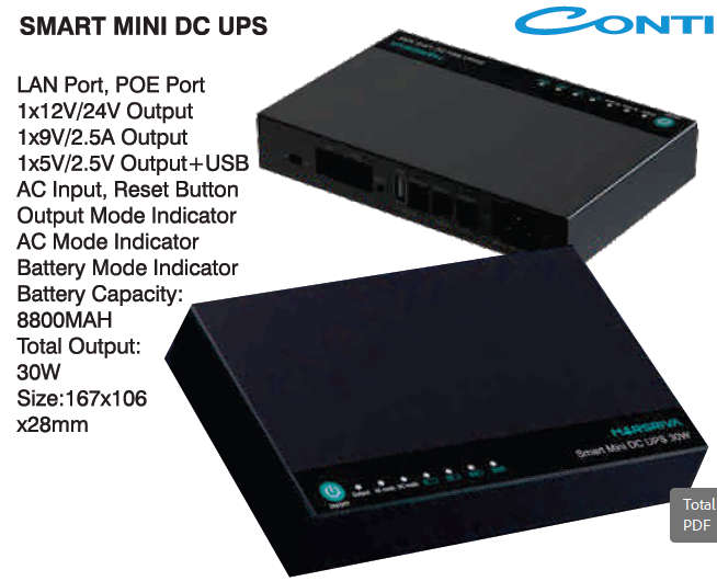 Conti Smart Mini DC UPS - 8800mah - Operating Indicators