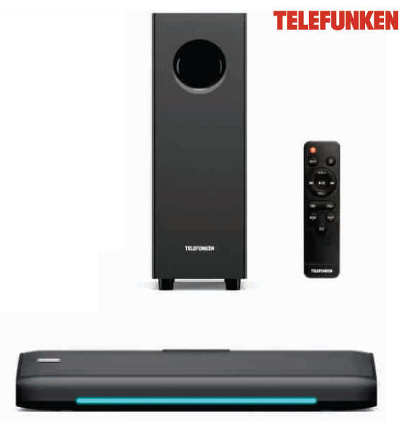 Telefunken 2.1ch Soundbar with SubWoofer - HDMI(ARC) - Wall Mountable