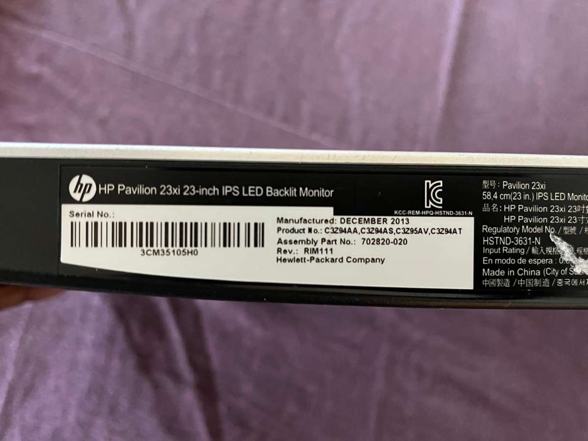 HP Pavilion 23xi 23-inch Diagonal IPS LED Backlit Monitor