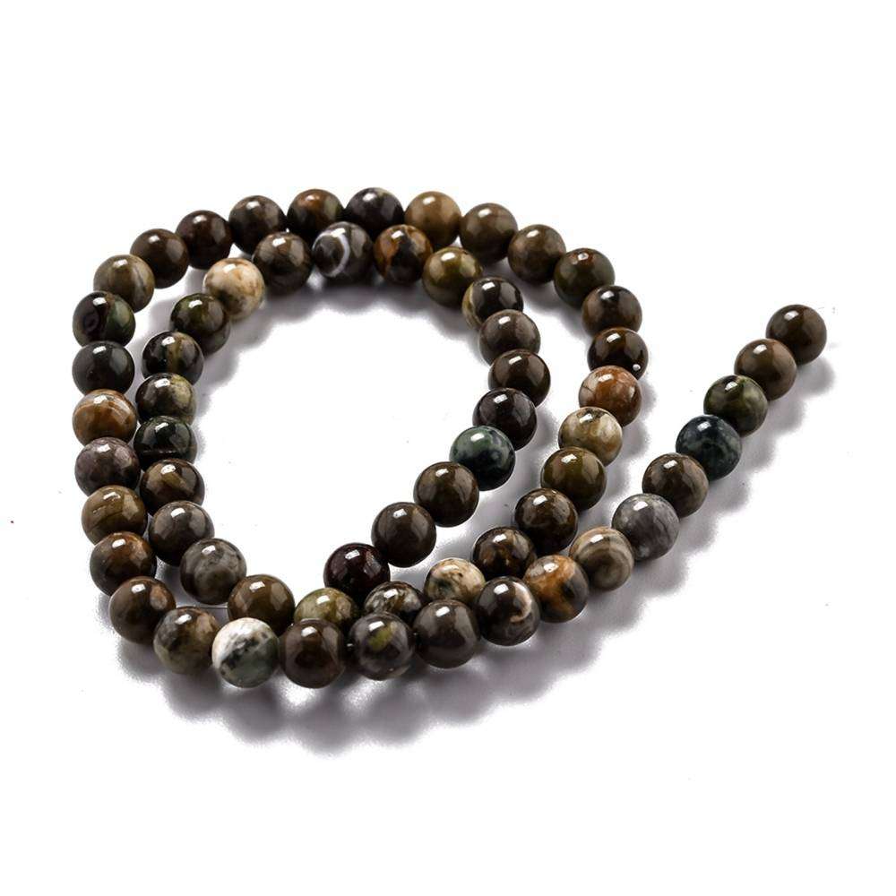 Ocean Agate/Jasper Beads, 6mm - 57pcs