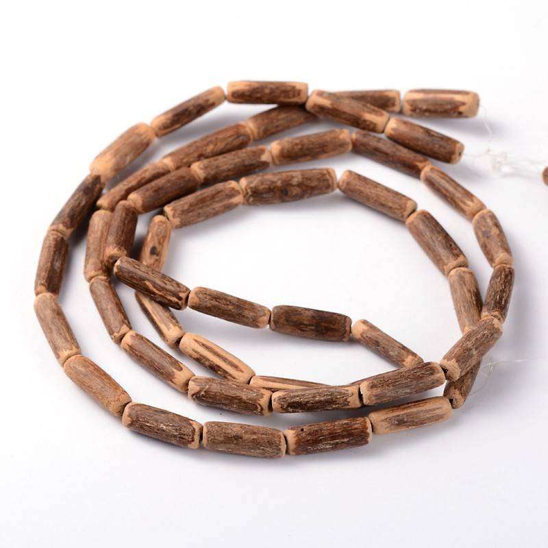 Coconut Column Beads, 3mm, Natural Colour - 60pcs